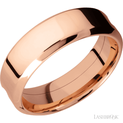 14K Rose Gold with Polish Finish and Flattwist Inlay