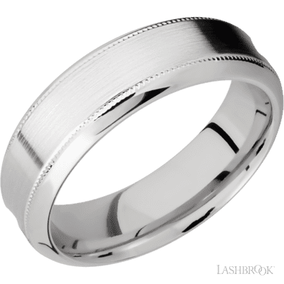 14K White Gold with Satin , Polish Finish