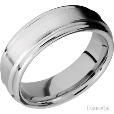 14K White Gold with Satin , Polish Finish and 14K Yellow Gold Inlay and Titanium Sleeve