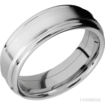 14K White Gold with Polish , Polish Finish and Zirconium Inlay