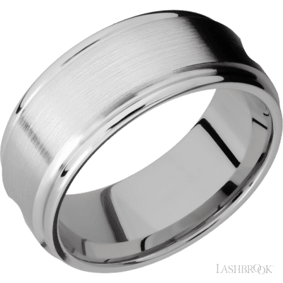 Titanium with Satin , Polish Finish and Meteorite Inlay