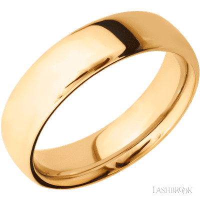 14K Yellow Gold with Polish Finish Custom Wedding Band