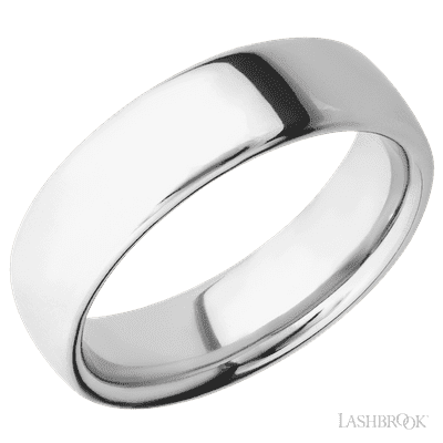 14K White Gold with Polish Finish Custom Wedding Band