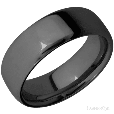 Zirconium with Polish Finish Custom Wedding Band
